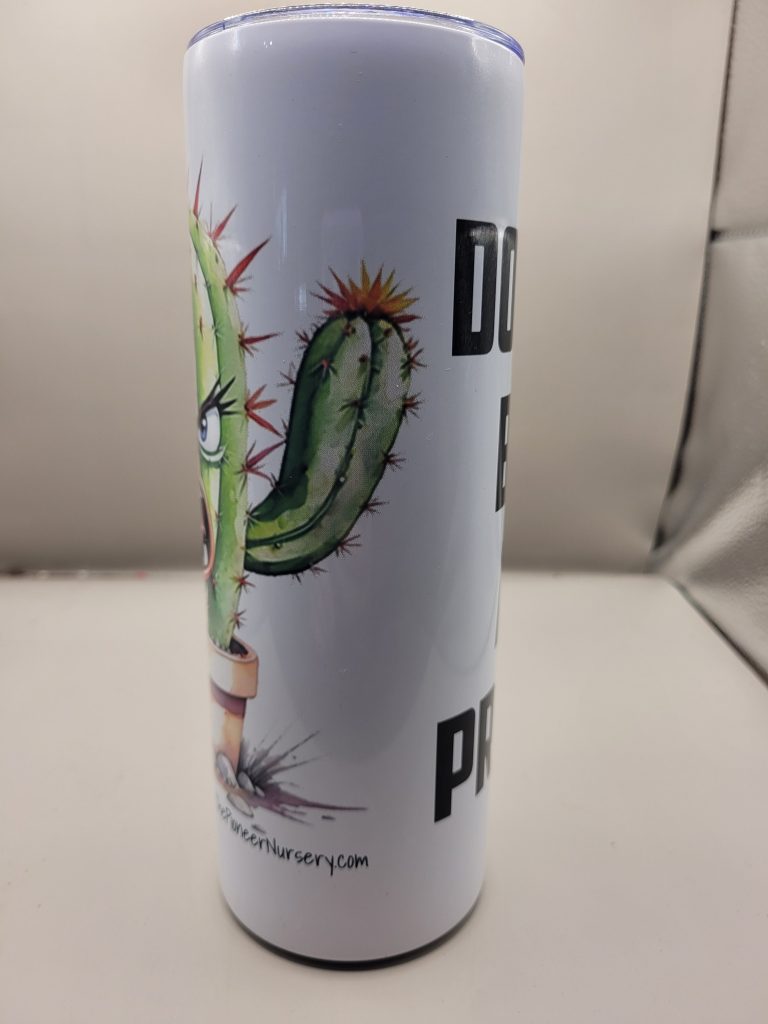 Don't be a Prick Cactus Themed 20 oz Stainless Steel Tumbler with Straw, Unique, Design #20011 - Image 3