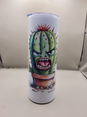 Don't be a Prick Cactus Themed 20 oz Stainless Steel Tumbler with Straw, Unique, Design #20011