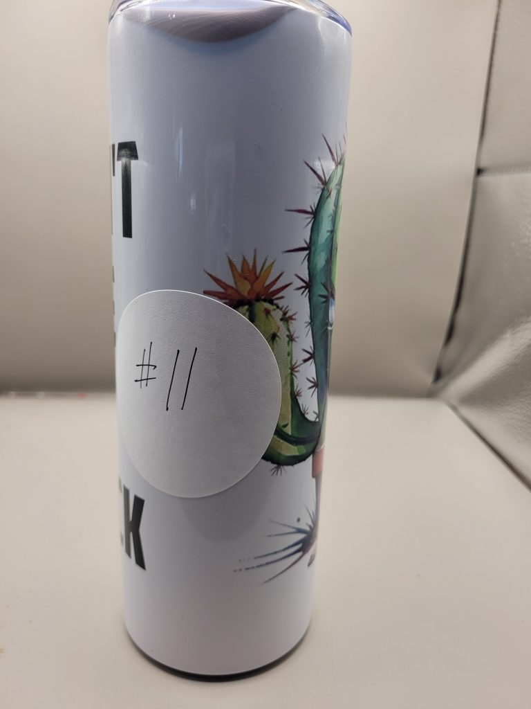 Don't be a Prick Cactus Themed 20 oz Stainless Steel Tumbler with Straw, Unique, Design #20011 - Image 4