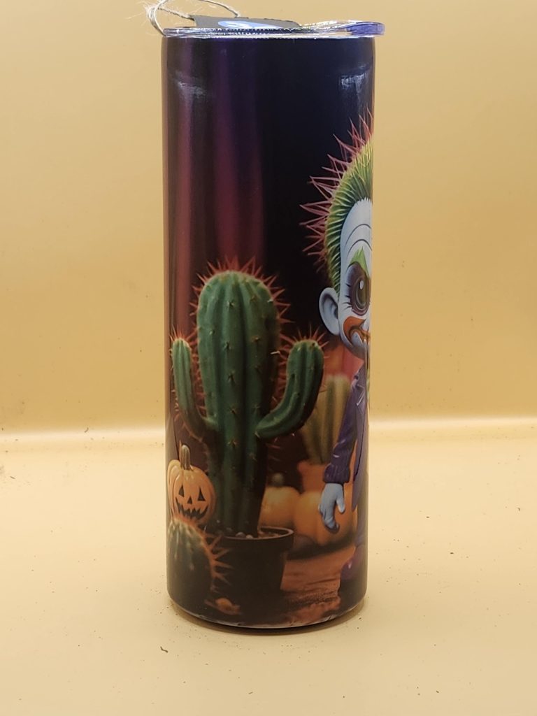 Joker Style Cactus Themed Cute Batman 20oz Stainless Steel Tumbler #20034 - Image 2