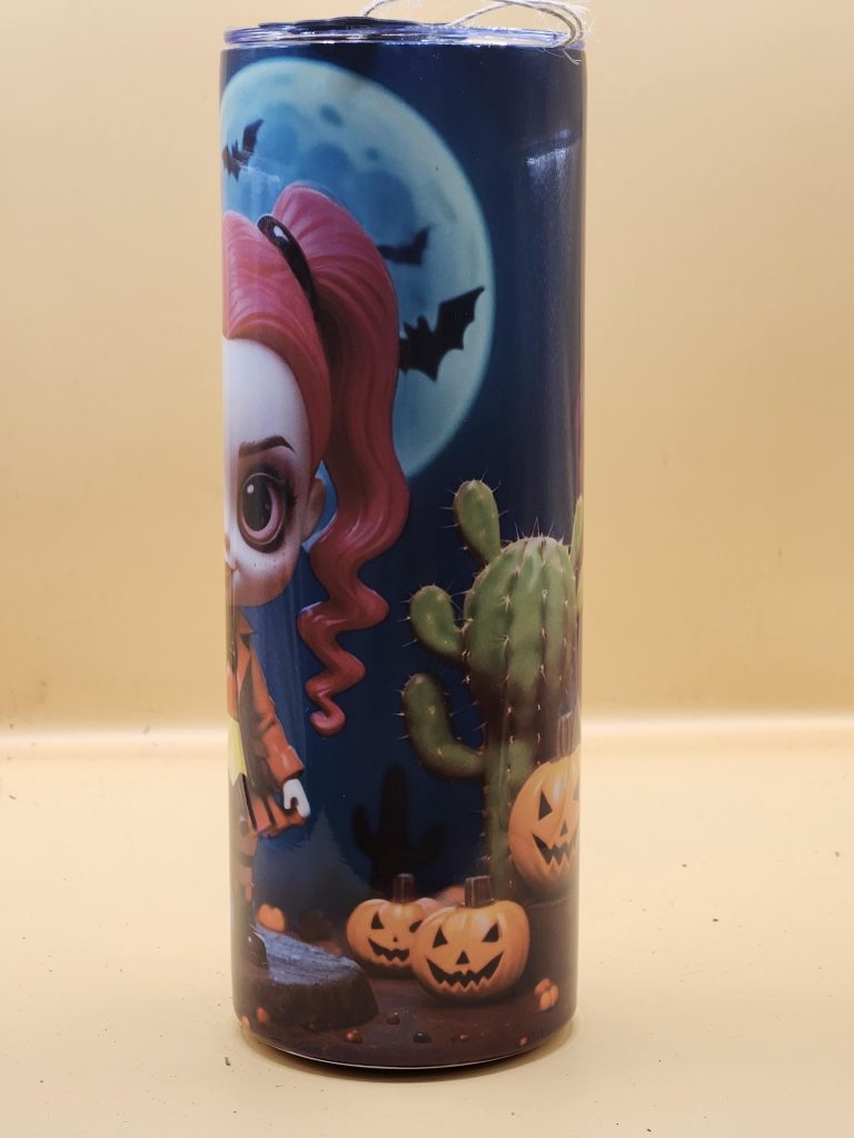 Harley Quinn Style Cactus Themed Cute Joker 20oz Stainless Steel Tumbler #20033 - Image 4