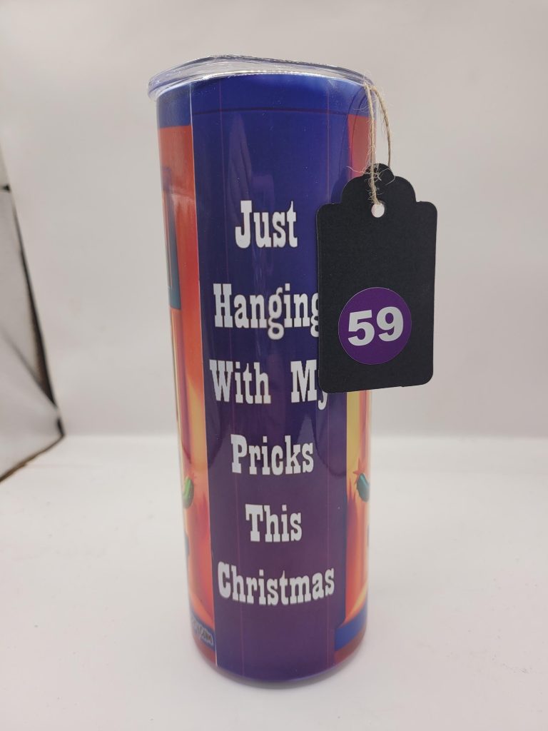 Christmas Themed Cute Funny Prank Style Cactus Landscape and Super Cute 20oz Stainless Steel Tumbler - Image 4