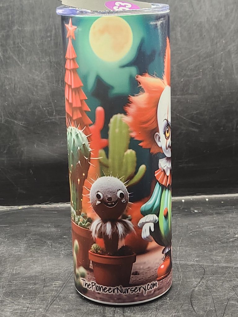 Spooky Christmas Themed Suspicious Funny Creepy Style Cactus Landscape and Super Cute 20oz Stainless Steel Tumbler - Image 8