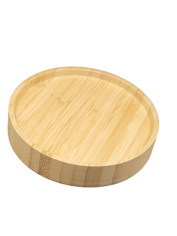 The Pioneer Nursery 4” Ceramic Planter Pot – “Four Aces” Set of 4 Cactus Design with Bamboo Base & Drainage Hole - Image 2