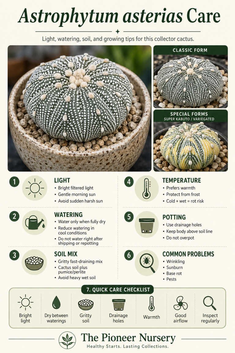 Astrophytum asterias Care Guide
