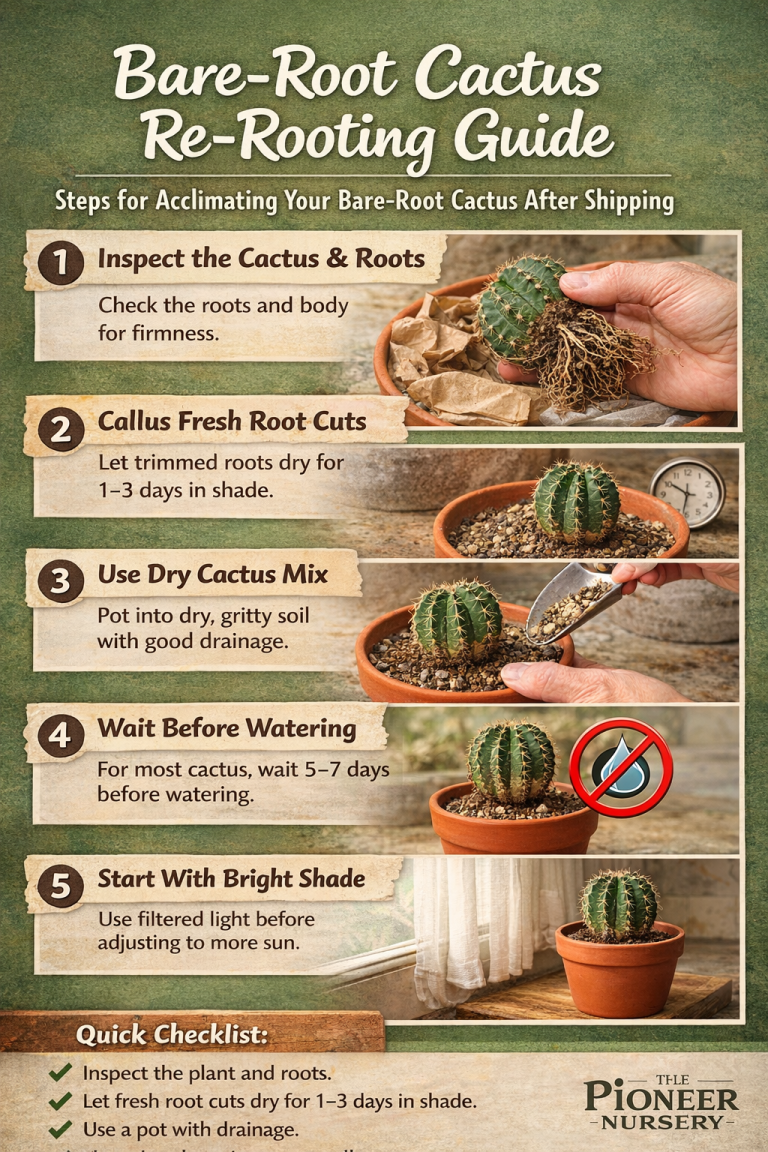 Bare-Root Cactus Re-Rooting Guide
