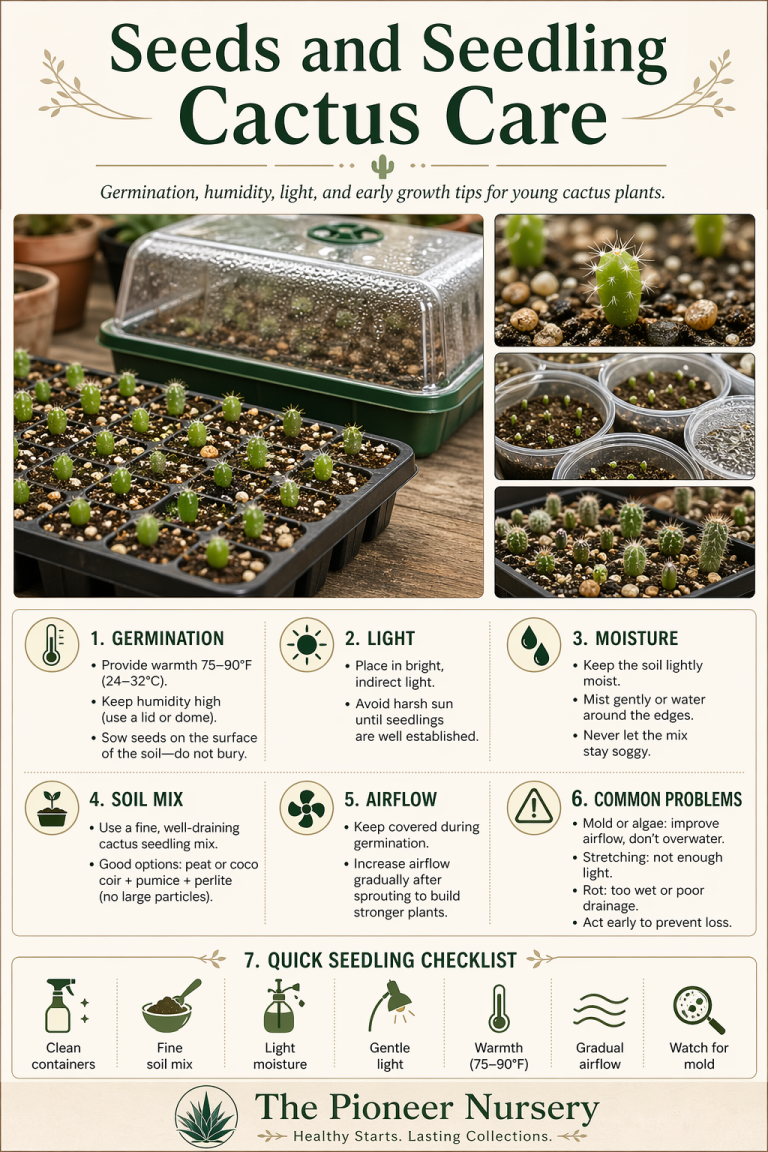 Seeds and Seedling Cactus Care