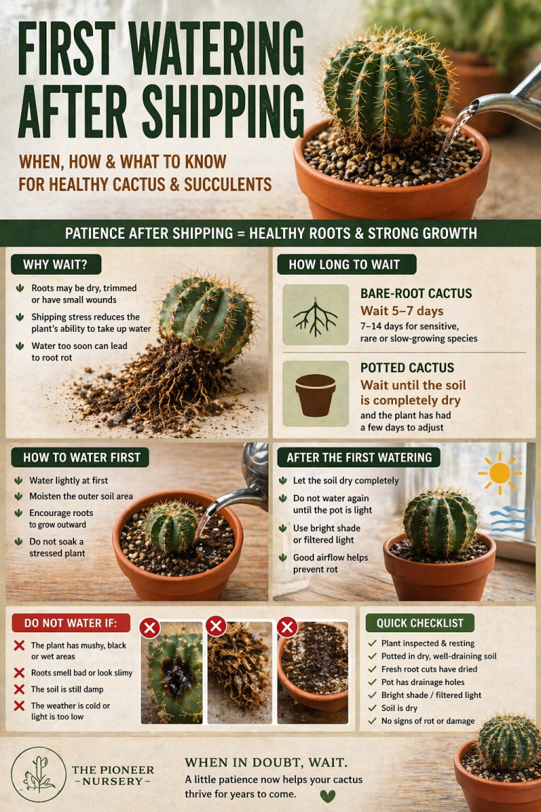 First Watering After Shipping