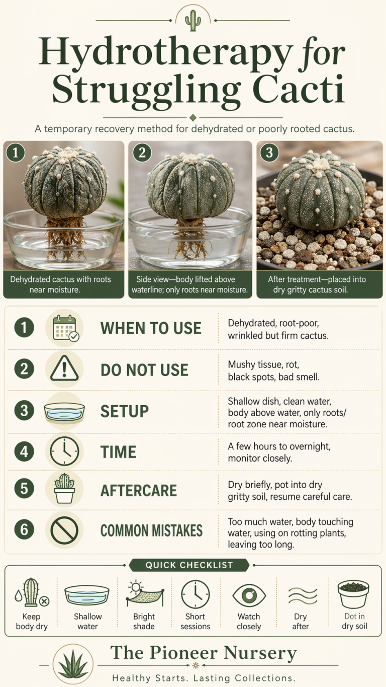 Hydrotherapy for Struggling Cacti