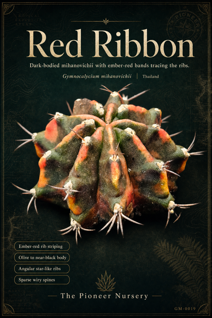 Red Ribbon Gymnocalycium mihanovichii clone profile