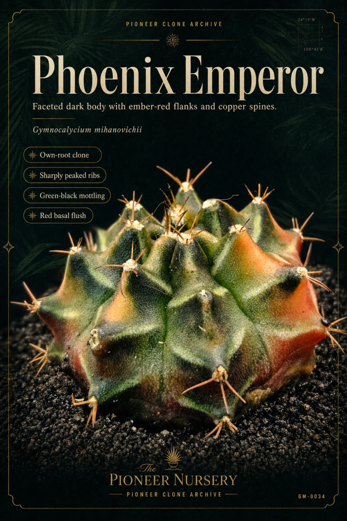 Phoenix Emperor Gymnocalycium mihanovichii clone profile