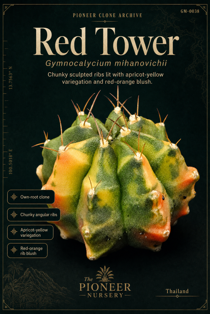 Red Tower Gymnocalycium mihanovichii clone profile