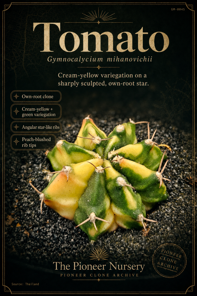 Tomato Gymnocalycium mihanovichii clone profile