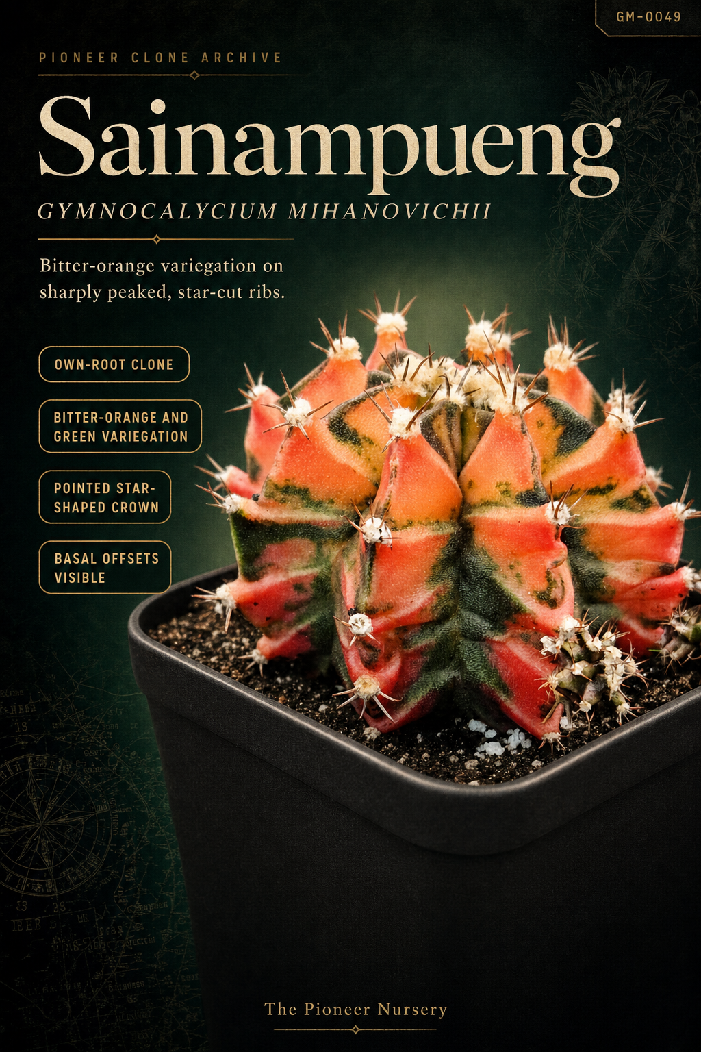 Sainampueng Gymnocalycium mihanovichii clone profile