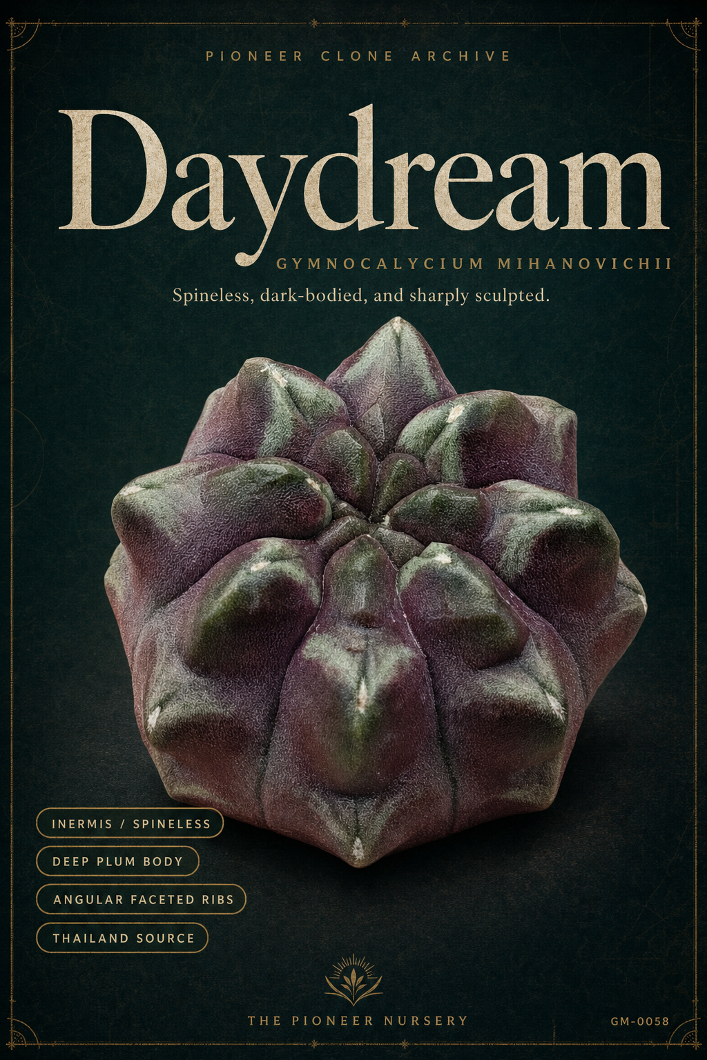 Daydream Gymnocalycium mihanovichii clone profile