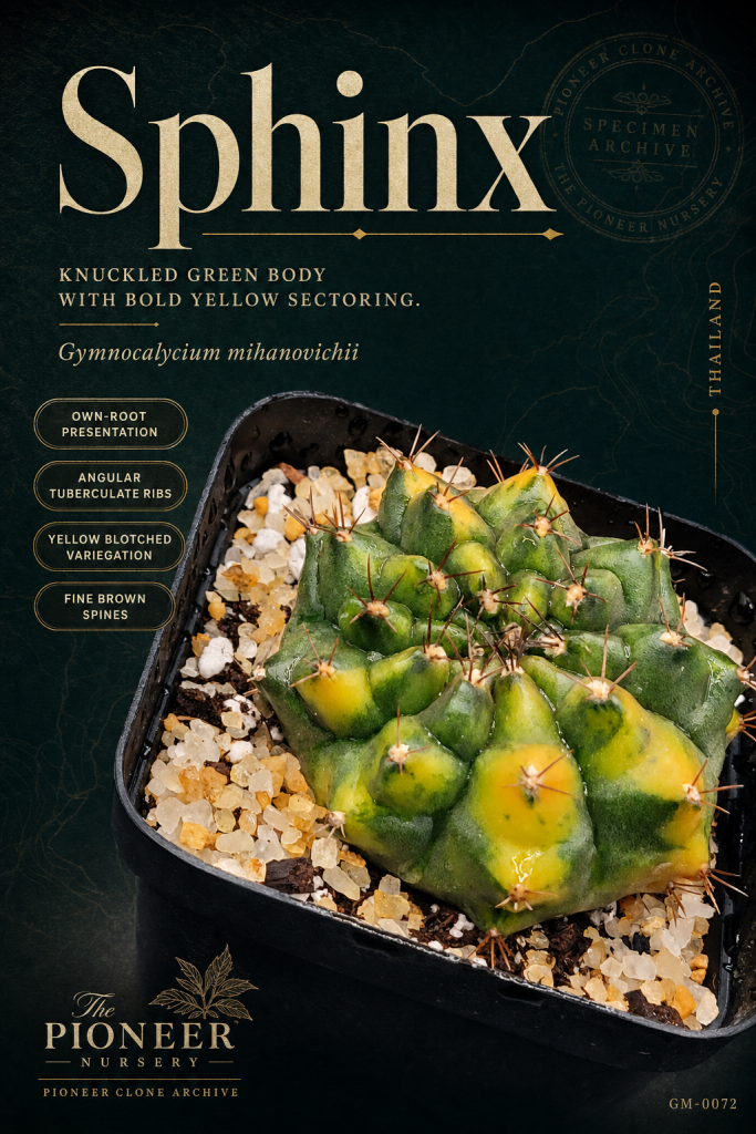 Sphinx Gymnocalycium mihanovichii clone profile